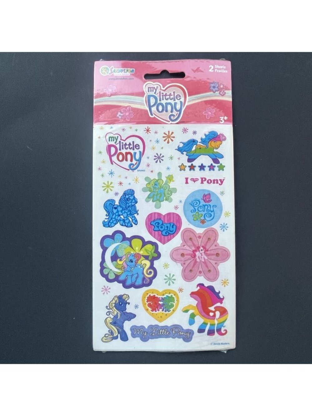 New Sealed Sandylion My Little Pony Stickers 2 Sheets 2003 Hasbro Gen 3 Designs